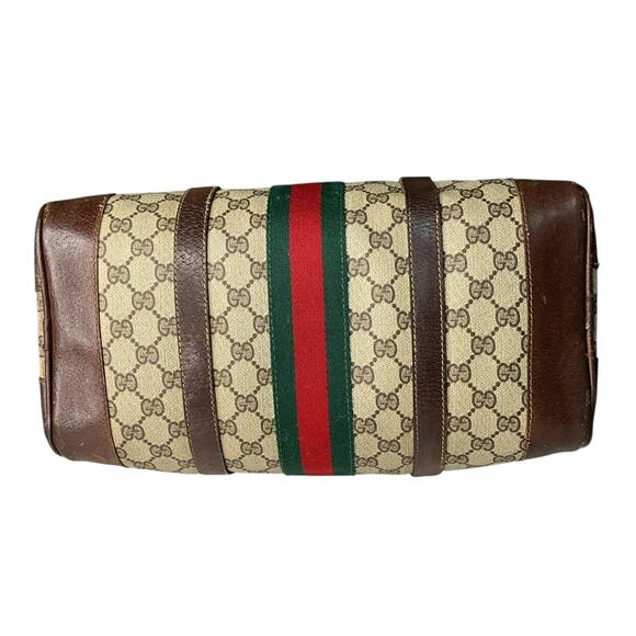 Vintage GUCCI Boston Bag Sherry Line Brown - Picture 5 of 8